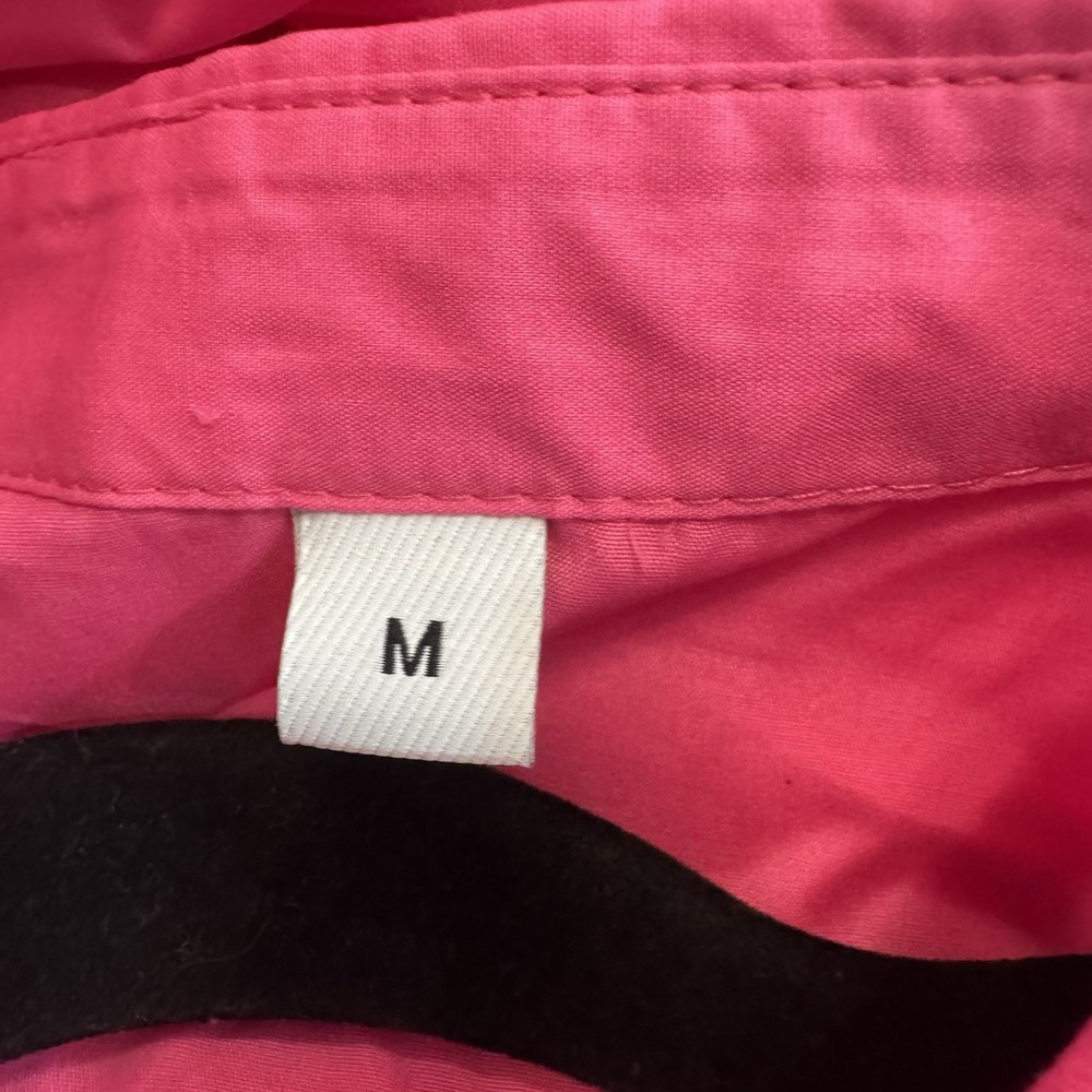 Pink Solid Deep V Neck Ruffle Cap Sleeves Classic Collar Midi Dress Sz M Fairy - Picture 11 of 13